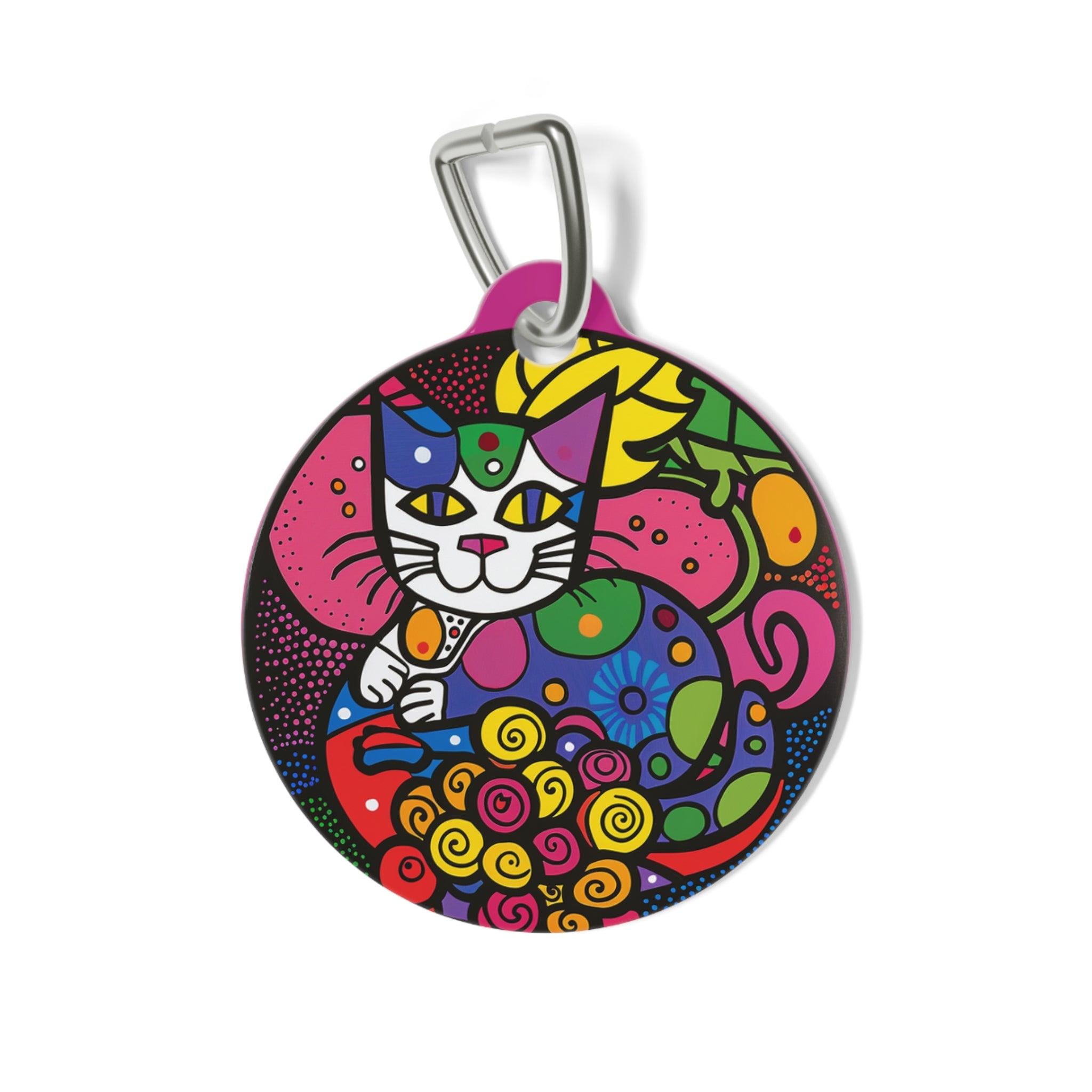 KaleidoCat: A Spectrum of Style Wine Pet Tag