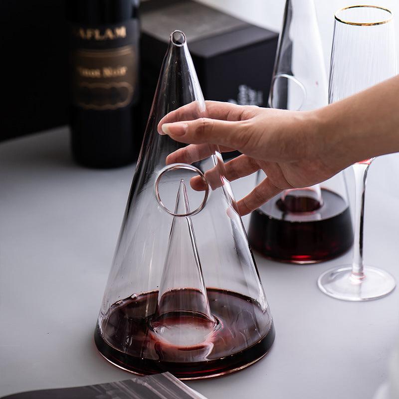 Stunning Cone-Shaped Wine Decanter – Unique Design for Fine Wine - SOMM DIGI