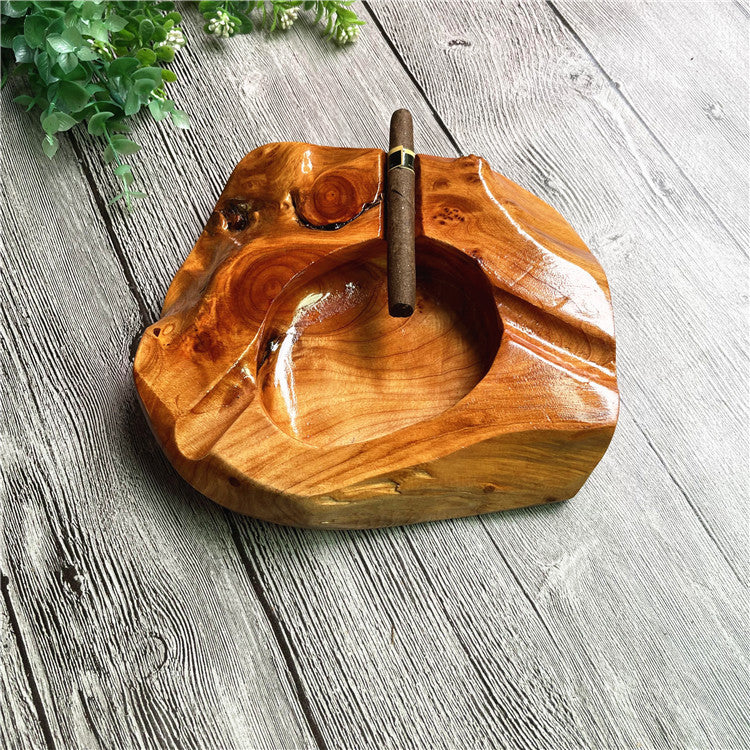 Solid Wood Cigar Ashtray