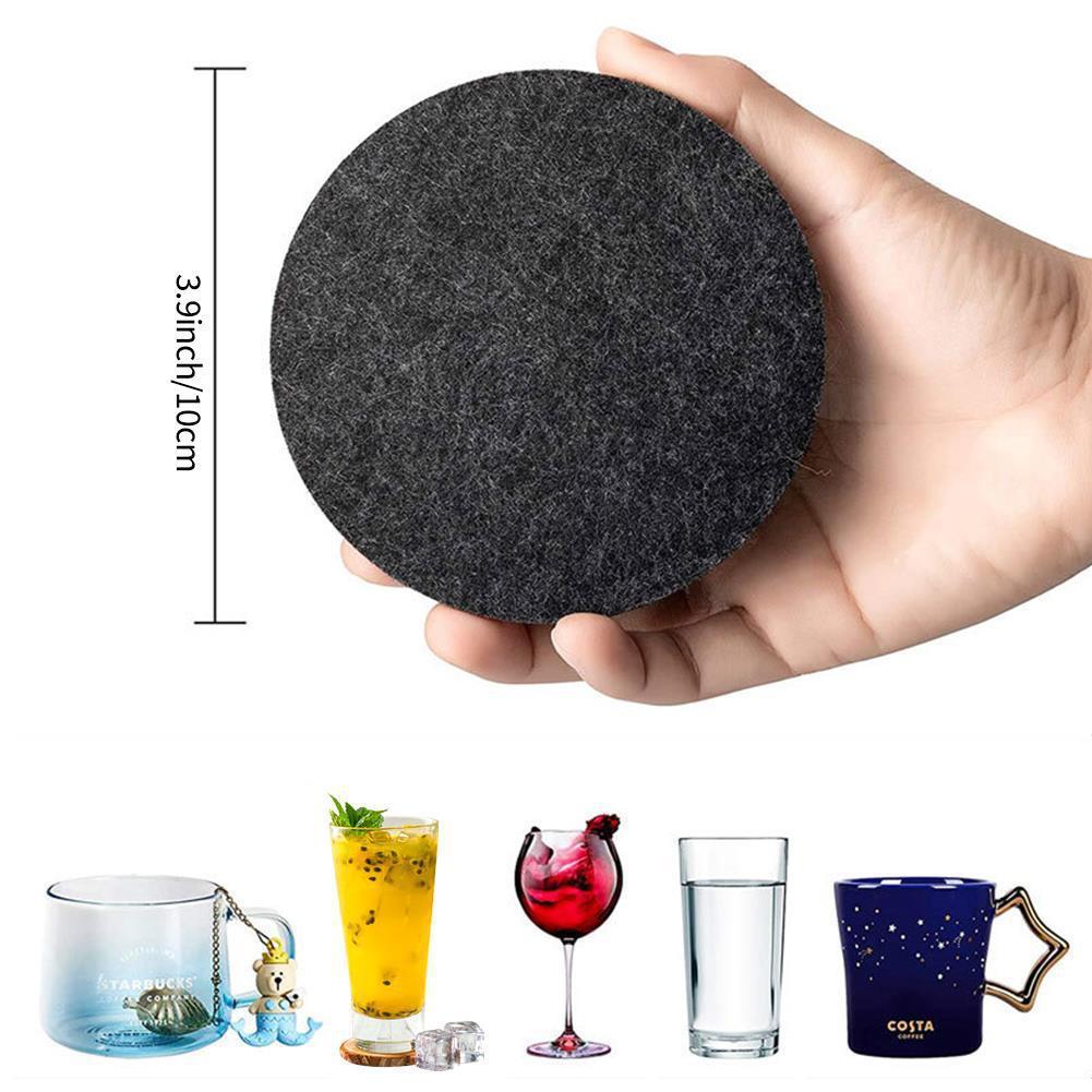 Felt Water Absorbent Coaster Suit Coffee Cup Mat Heat Insulation Non-slip