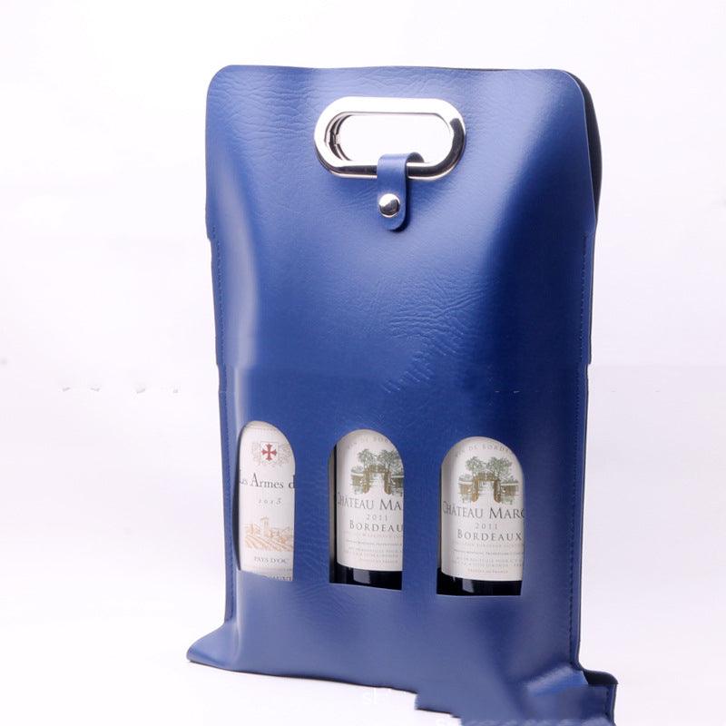 leather wine carrier bag 
