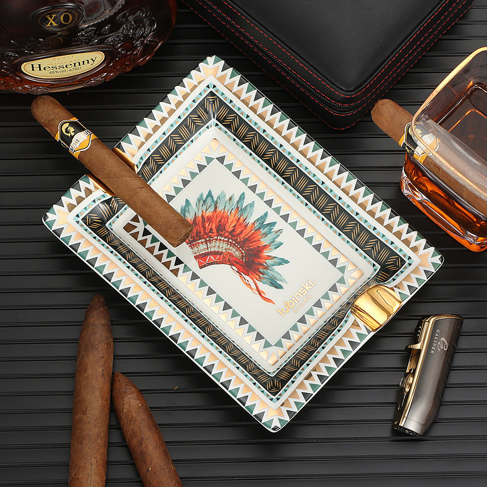 Colorful Ceramic Cigar Ashtray