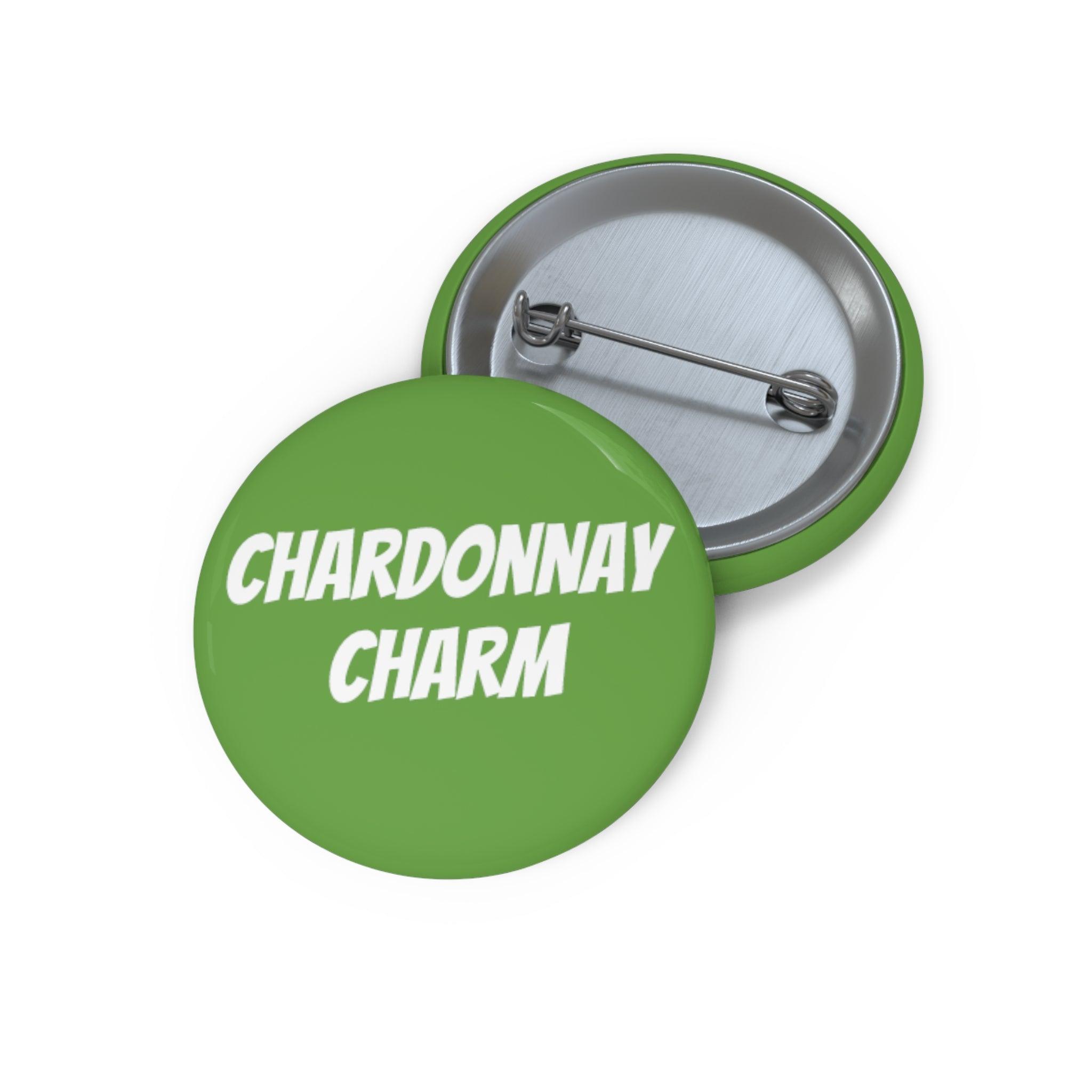 Chardonnay Charm Pin Buttons