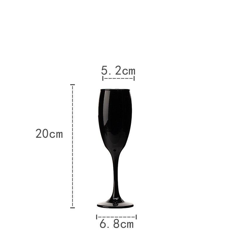 Sophisticated Shadows: Decorative Black Crystal Glassware Set - SOMM DIGI