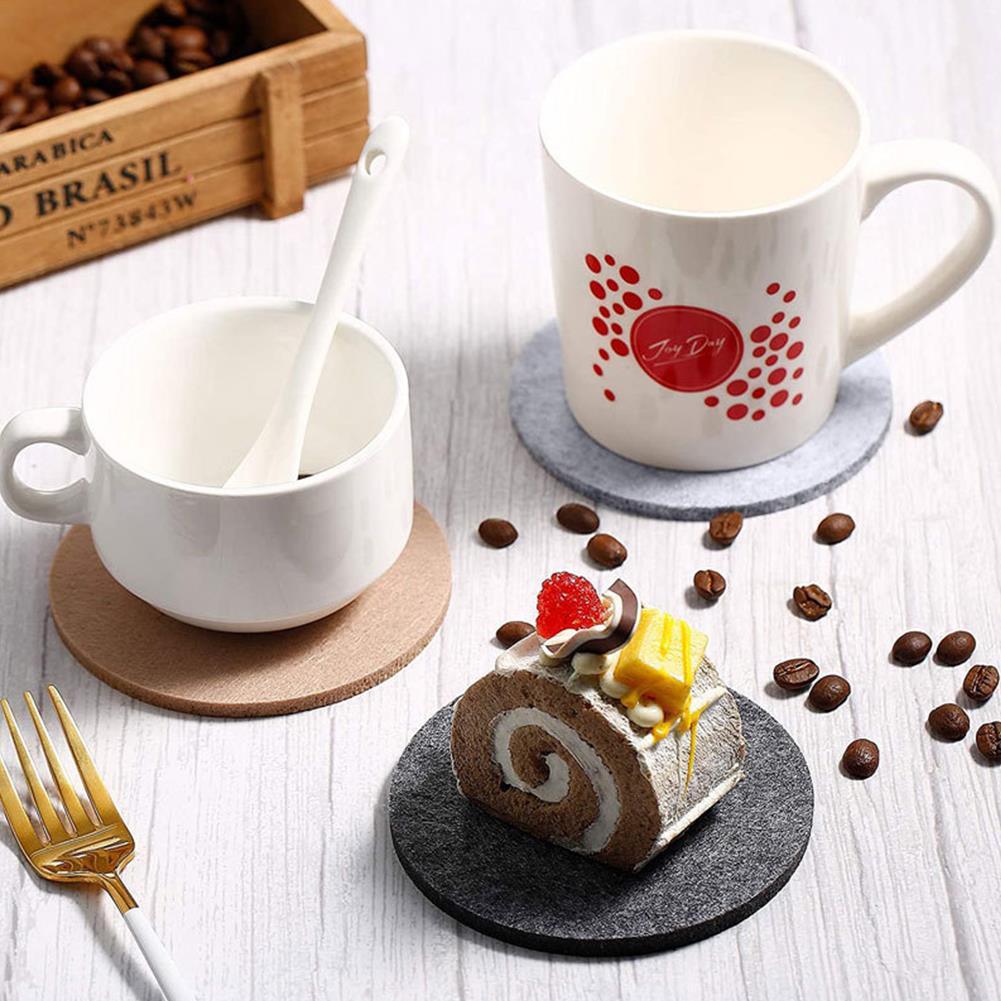 Felt Water Absorbent Coaster Suit Coffee Cup Mat Heat Insulation Non-slip