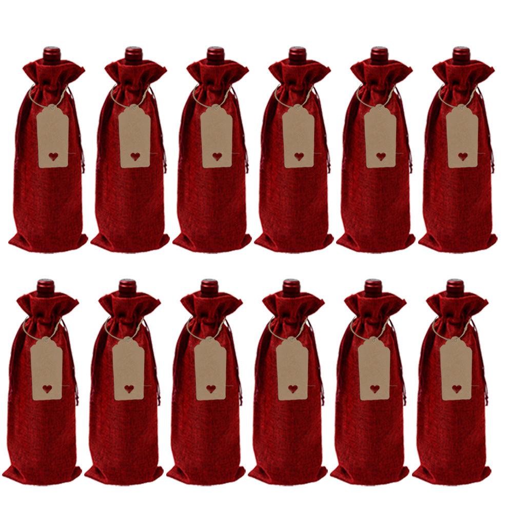 12 Sets Of Multicolor Wine Bottle Bags