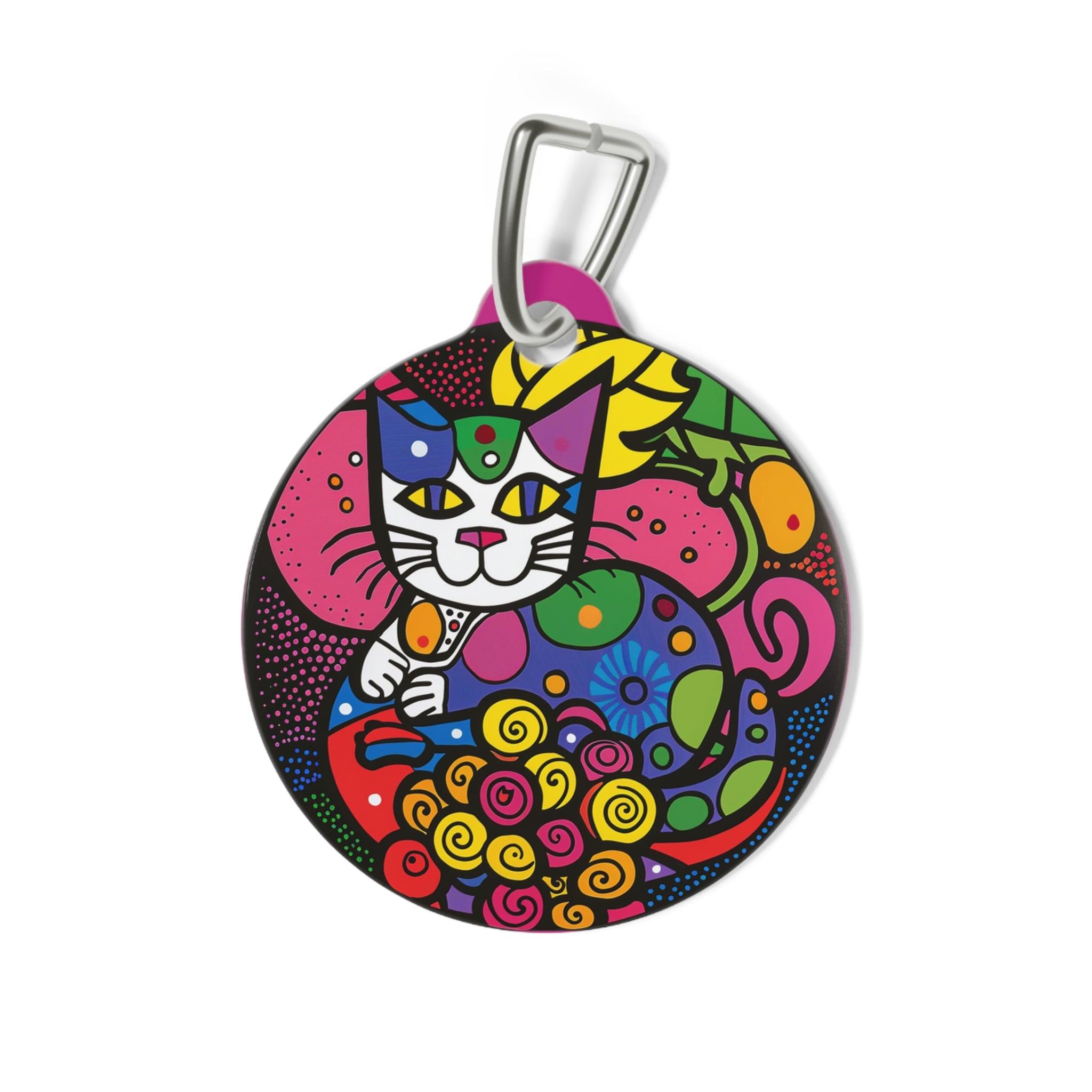 KaleidoCat: A Spectrum of Style Wine Pet Tag - SOMM DIGI