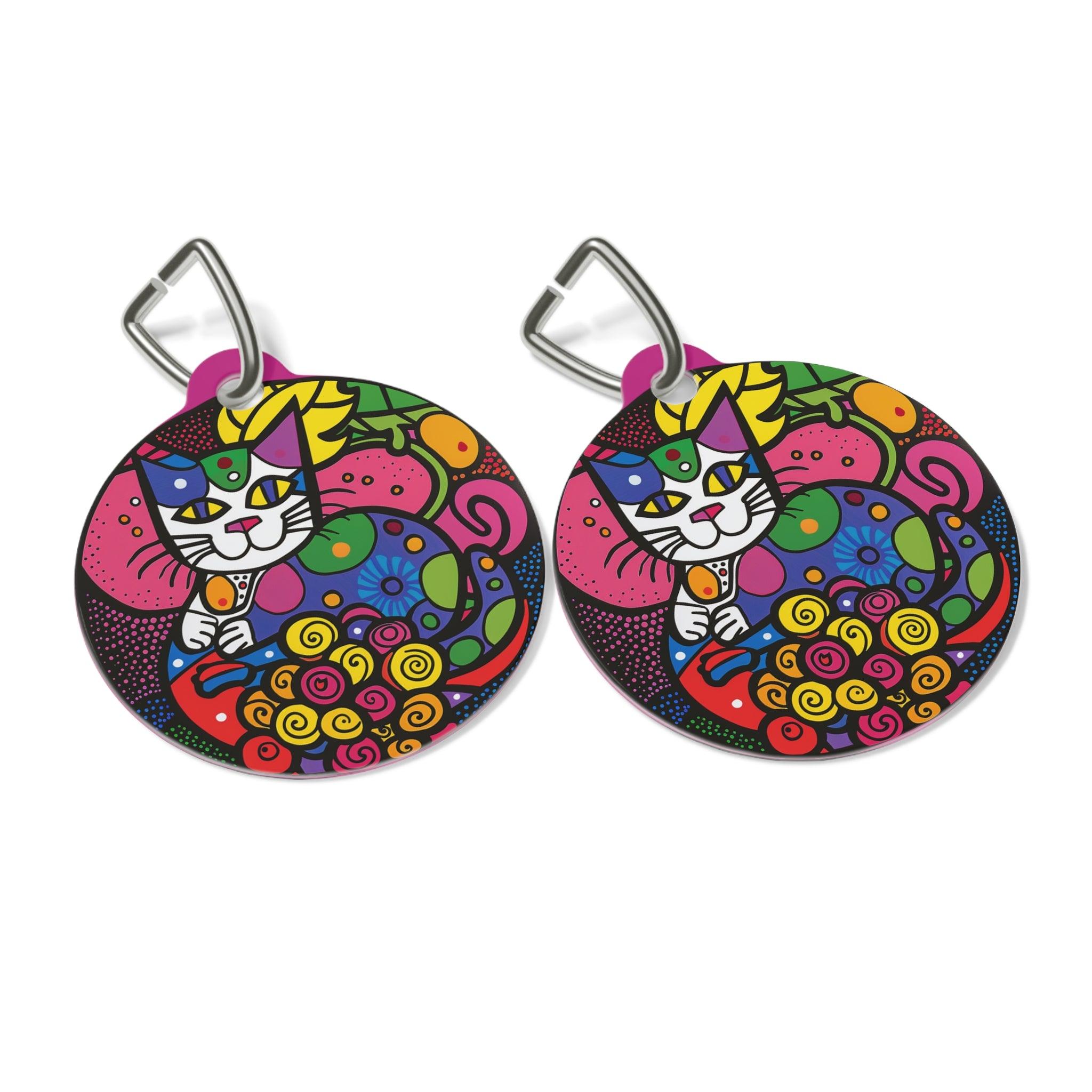 KaleidoCat: A Spectrum of Style Wine Pet Tag - SOMM DIGI