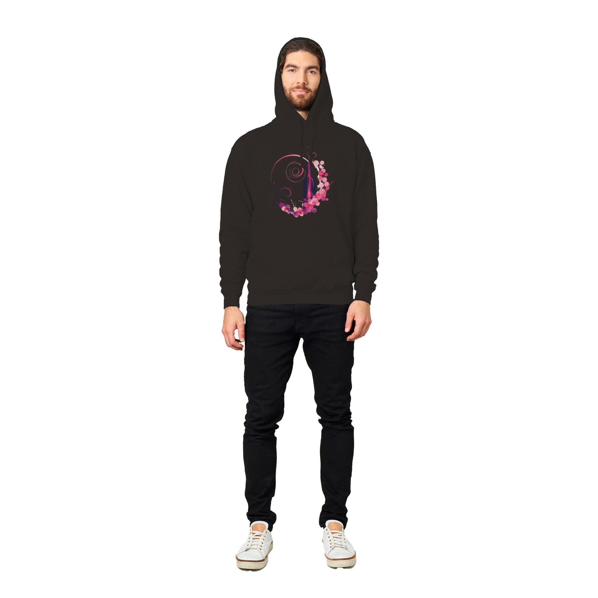 Rosé All Day: Cozy Unisex Pullover Premium Hoodie with Wine Design - SOMM DIGI