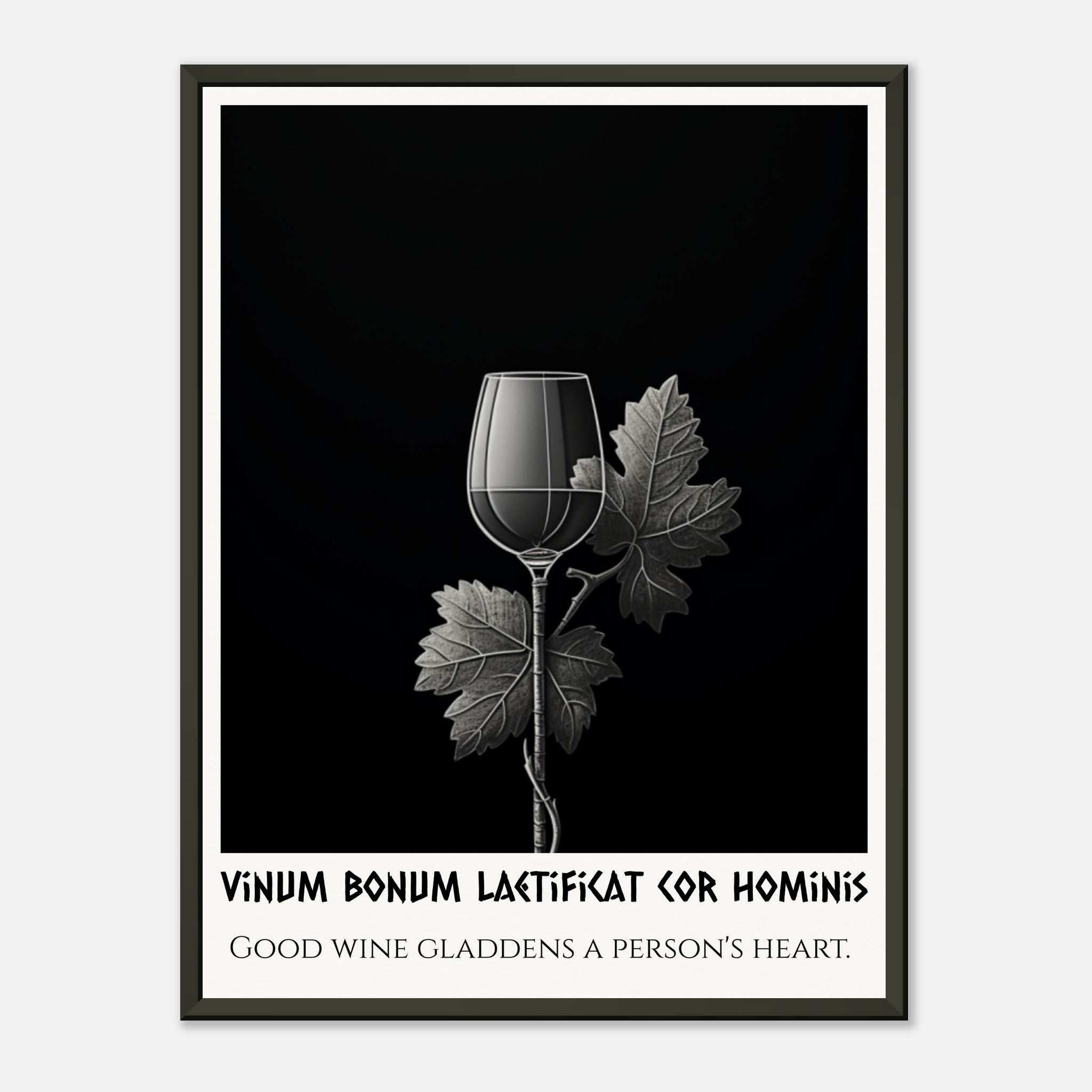Vinum Bonum" – Where Wine, Wisdom, and Wall Art Merge