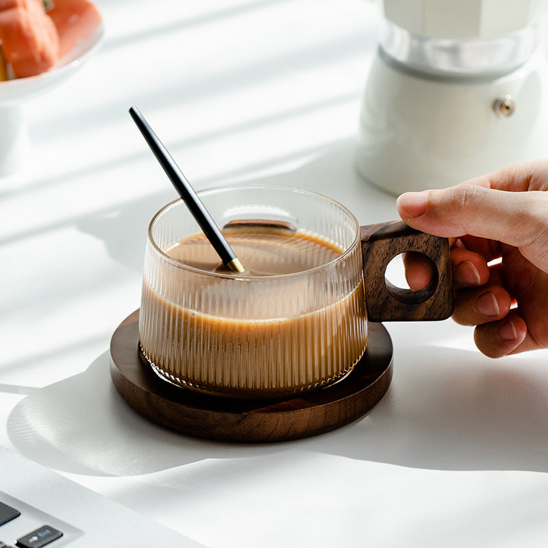 Walnut Coffee Cup Suit Ins Coaster