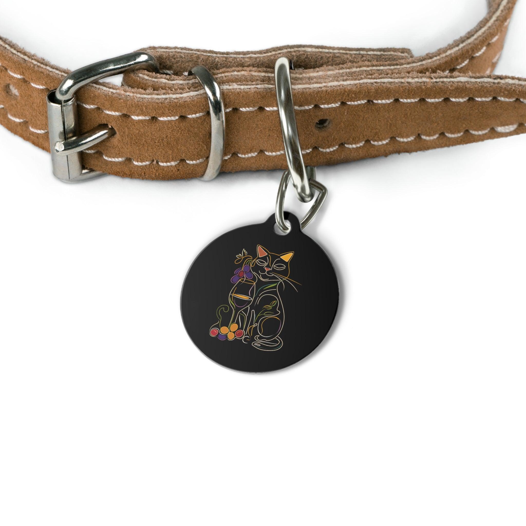 Cabernet Cat: Sip in Style Pet Tag - SOMM DIGI