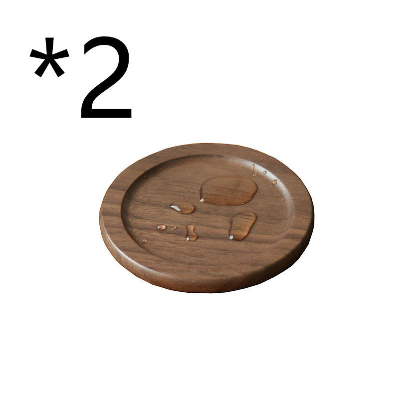 Natural Wood Grain Coffee & Drink Coaster | Beech/Black Walnut