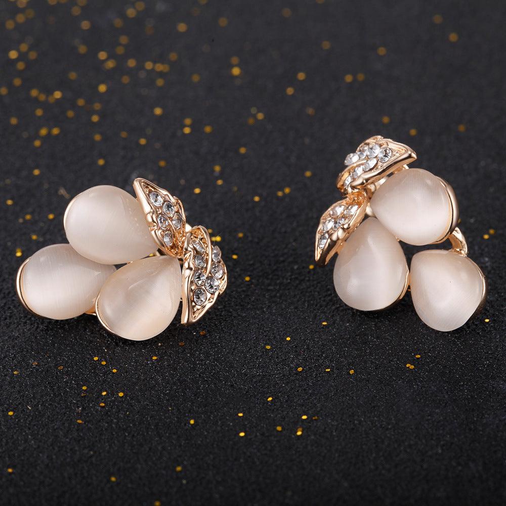 Elegant Grape Cluster Earrings for the Wine Lovers- Eye Necklace Earrings Suit
