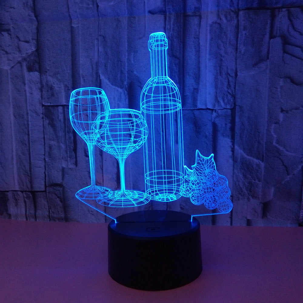 Wine bottle 3D night light