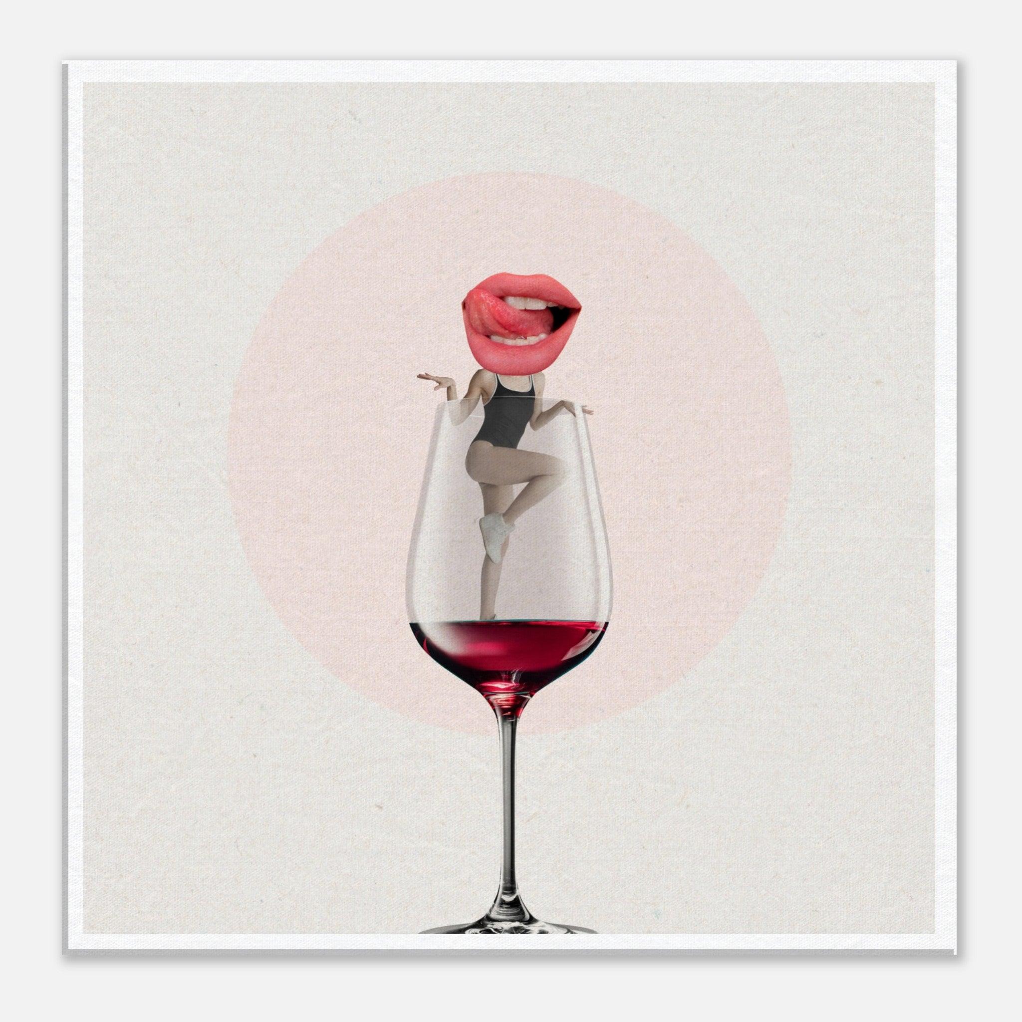 wine glass wall art canvas