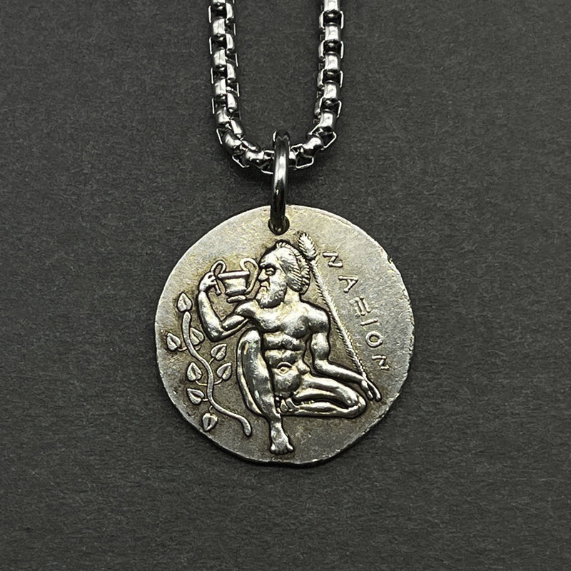 Ancient Greek Silver Dionysus Pendant