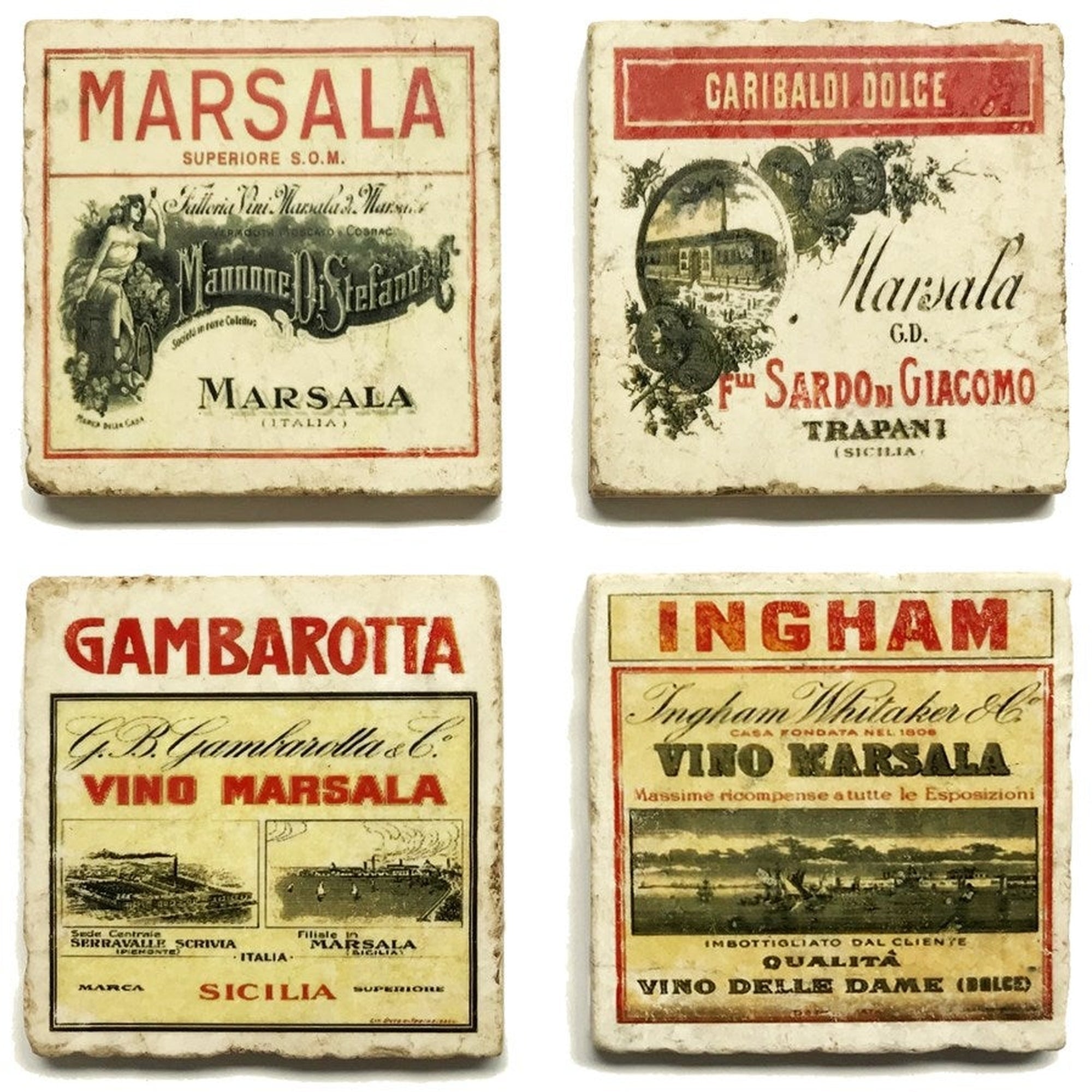 Marsala Series Set/4 Coasters