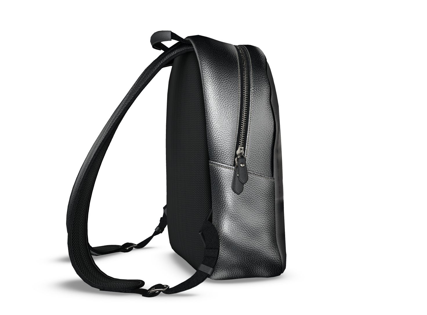Refined Wine Glass Leather Backpack - Minimalist Elegance