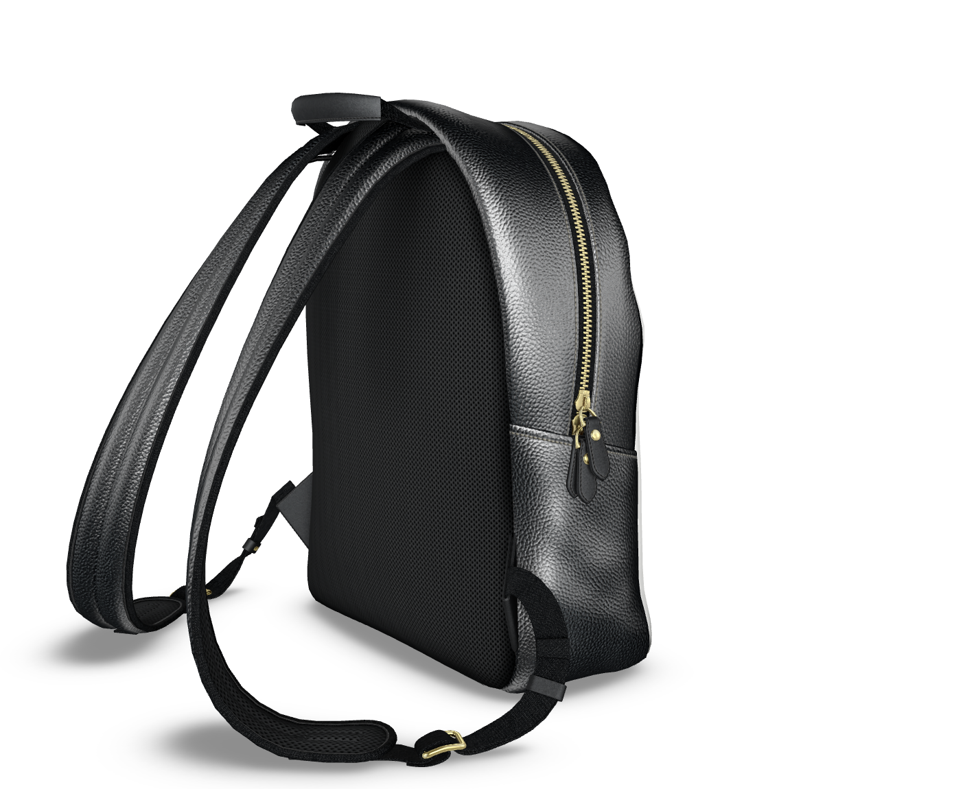 Refined Wine Glass Leather Backpack - Minimalist Elegance