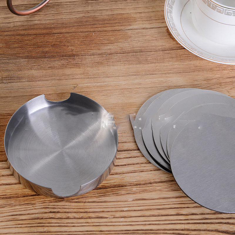 Stainless Steel Wine Bottle Coasters 