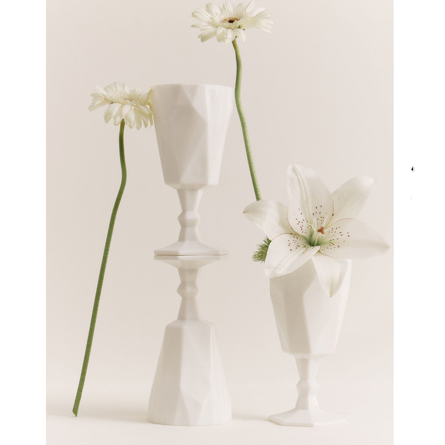 Elegance Reimagined: The White Jade Wine Glass Sculpture"