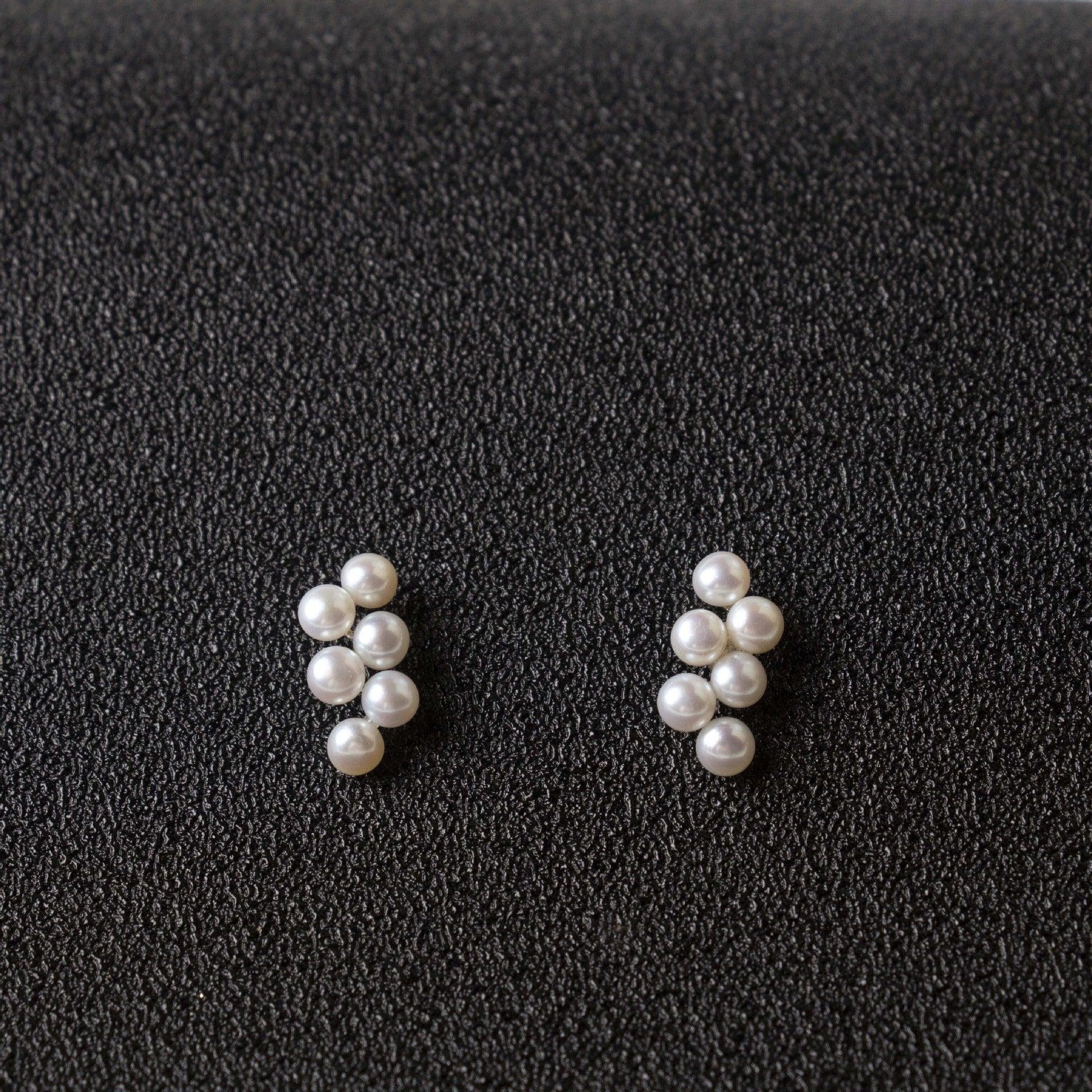 Sterling Silver Grape Stud Earrings - Vineyard-Inspired Elegance