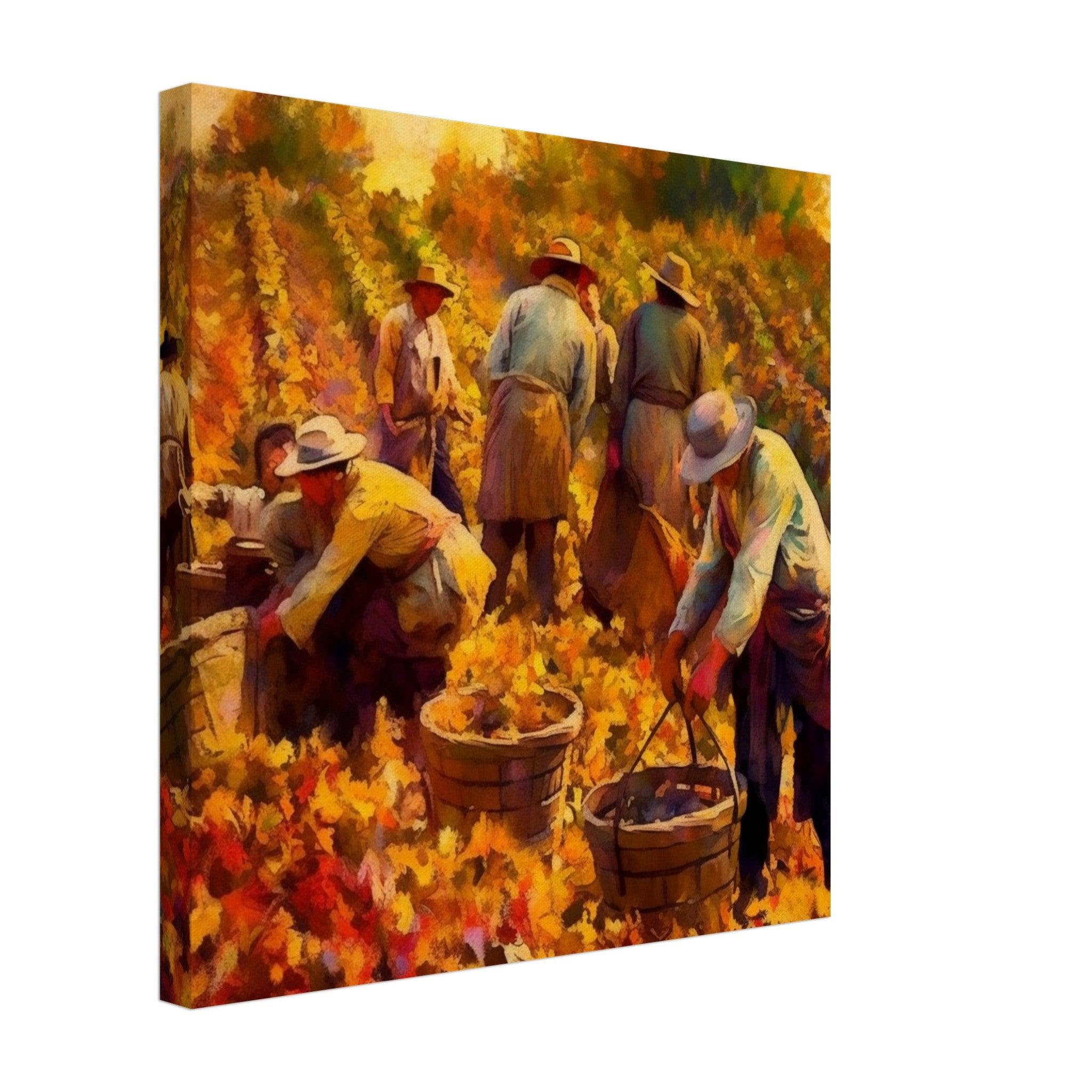 Impressionist Harvest Canvas - A Vineyard's Story in Brushstrokes - SOMM DIGI