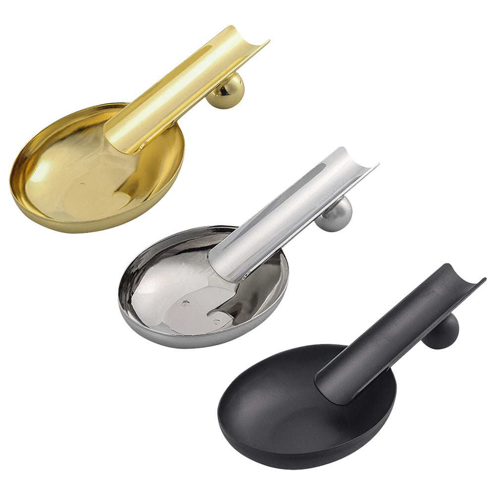Portable Metal Stainless Steel Spoon Cigar Ashtray