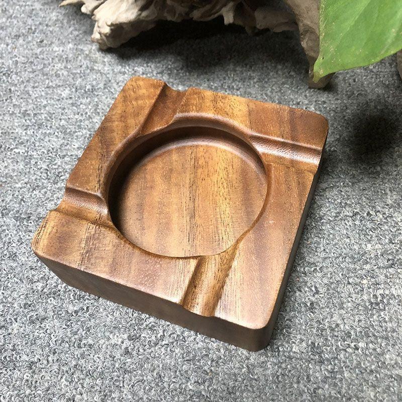 Cigar Ashtray Walnut Solid Wood - SOMM DIGI