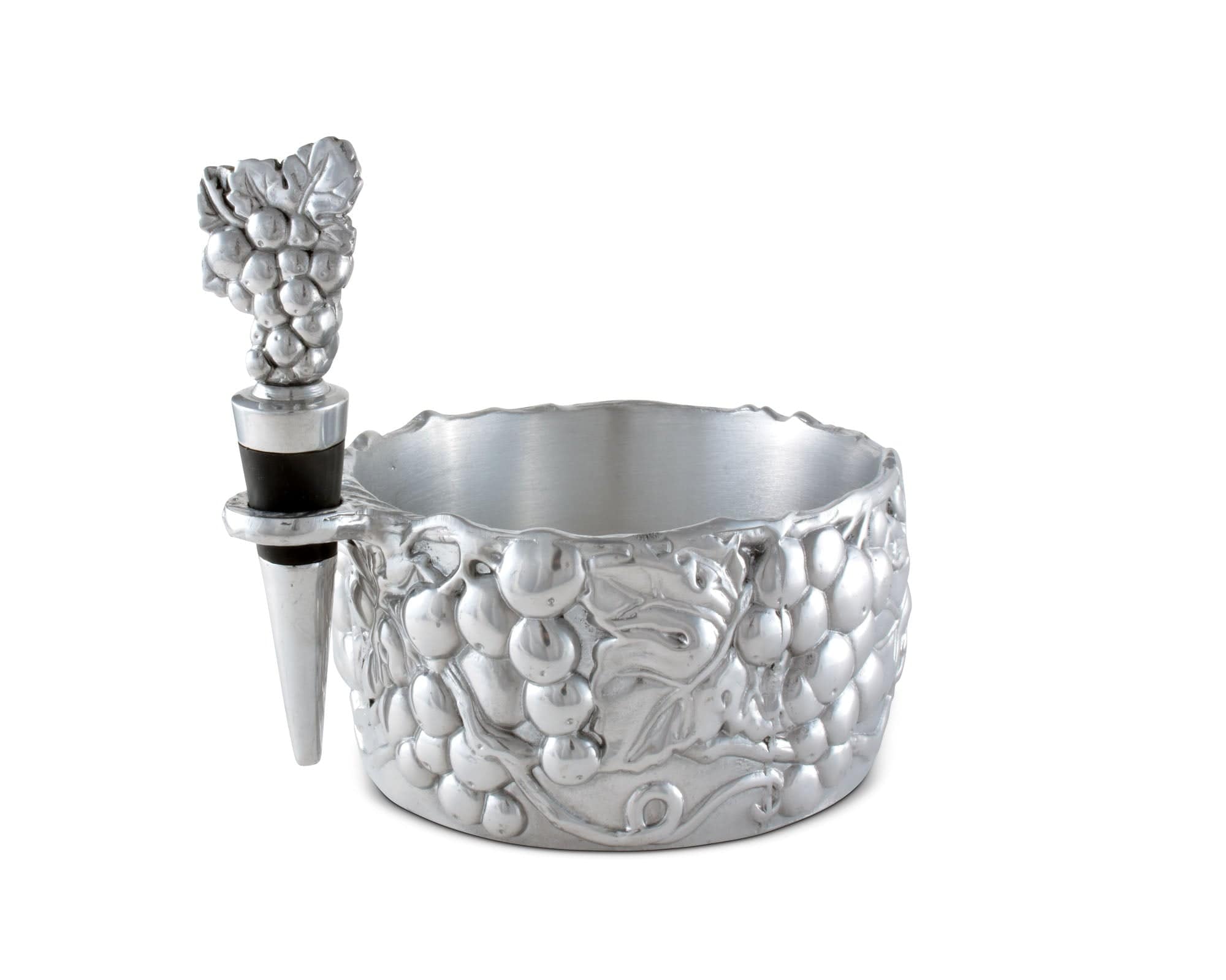 Grape Wine Caddy and Stopper Set