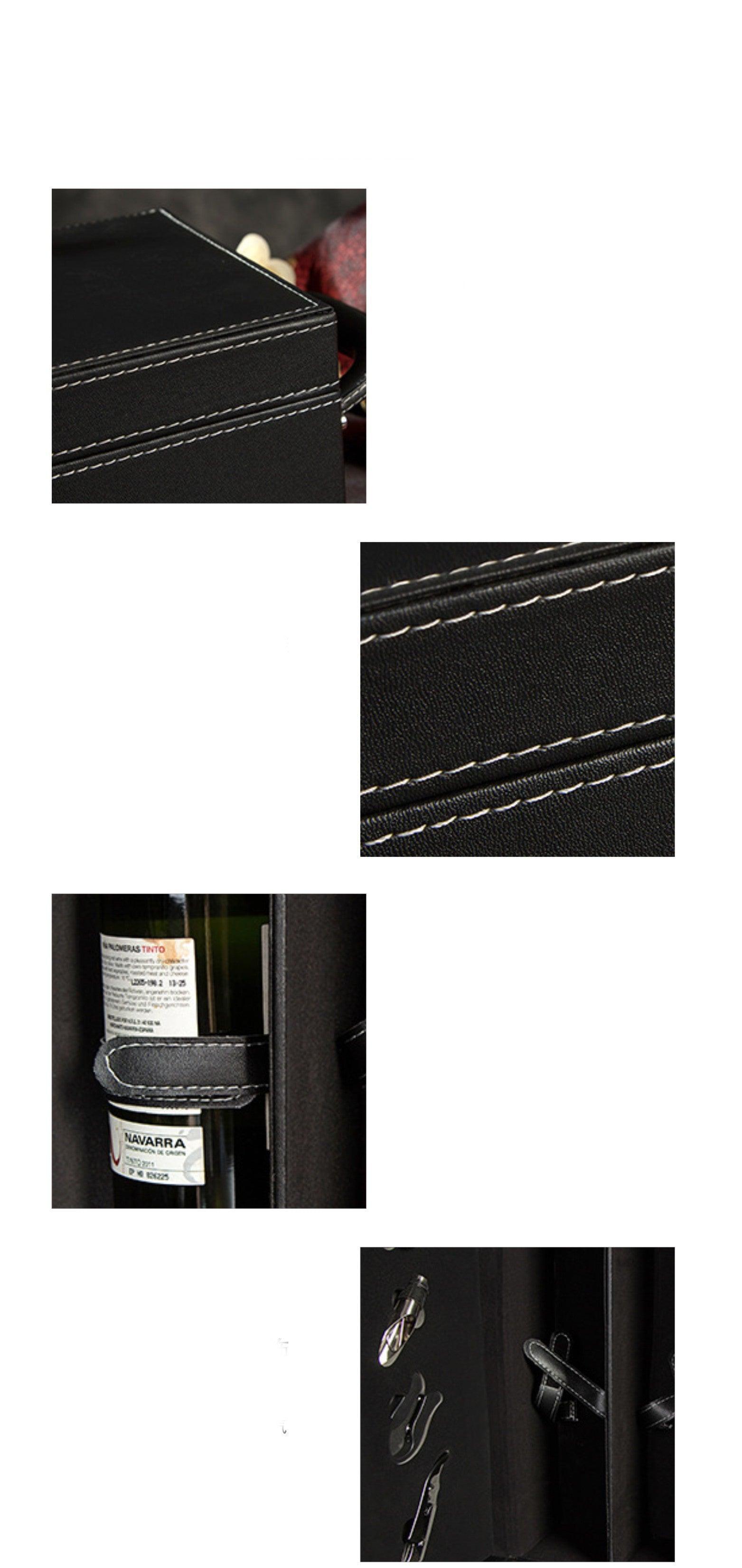 Simple Single Sheepskin Wine Box With Handle Print