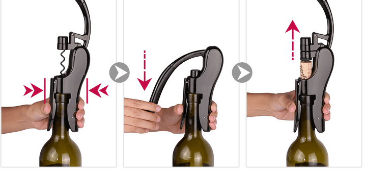 Sleek Lever-Action Wine Opener - Effortless Precision