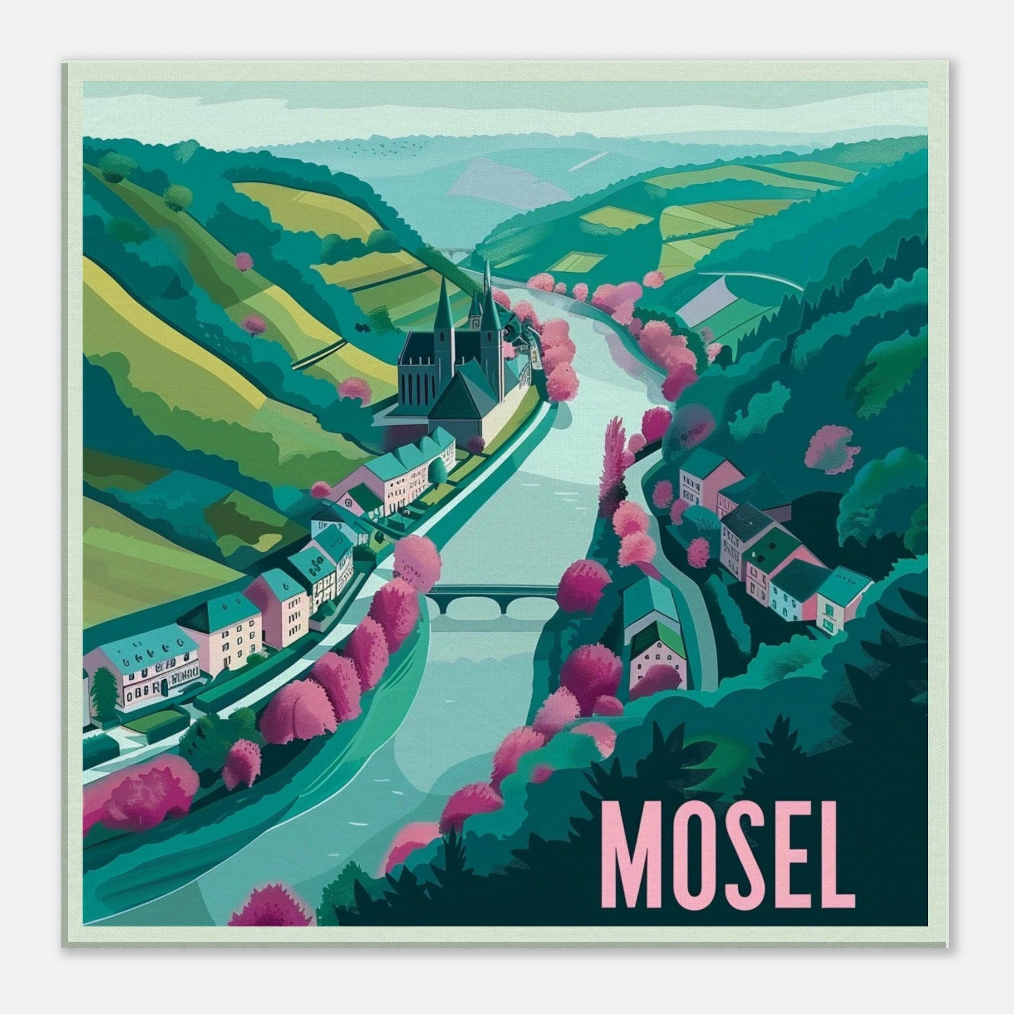 wine region travel poster moser region