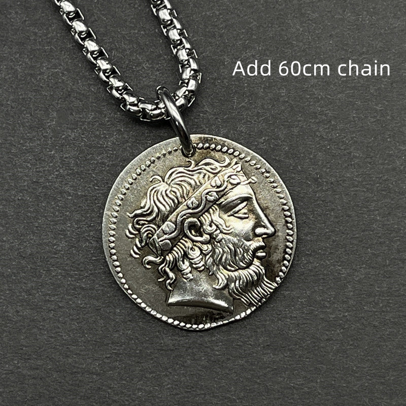 Ancient Greek Silver Dionysus Pendant