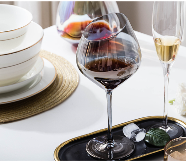 Elegant European Crystal Wine Glass