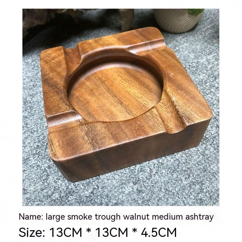 Cigar Ashtray Walnut Solid Wood - SOMM DIGI