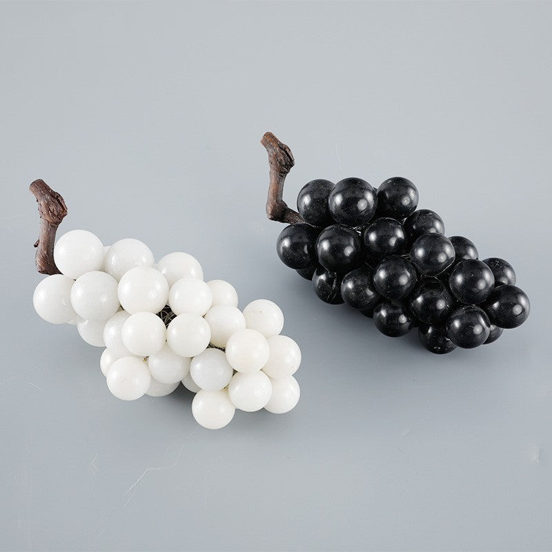 Marble Grape Cluster Ornament | Elegant Wine Bar and Cellar Decor