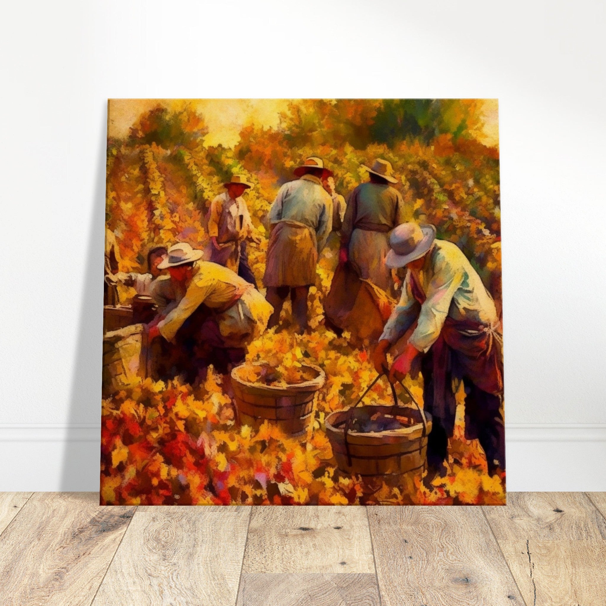 Impressionist Harvest Canvas - A Vineyard's Story in Brushstrokes