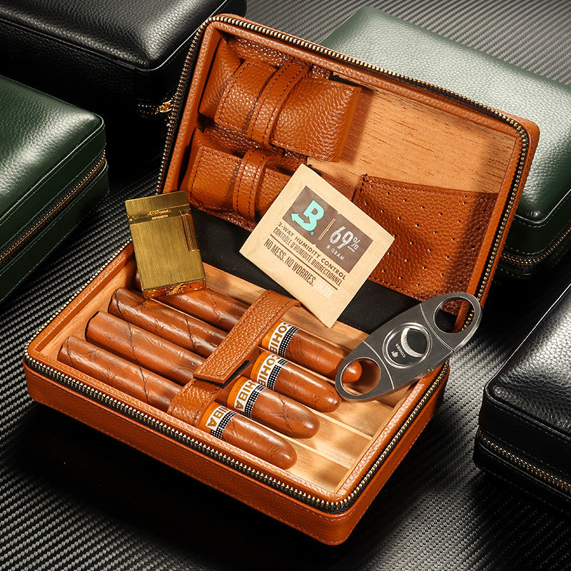 Cigar Humidor Leather Case