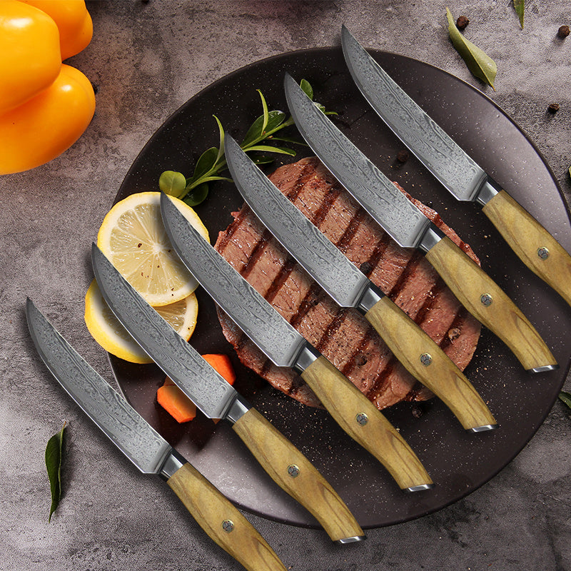 Damascus Steak Knife Stainless Steel Western Food Knife
