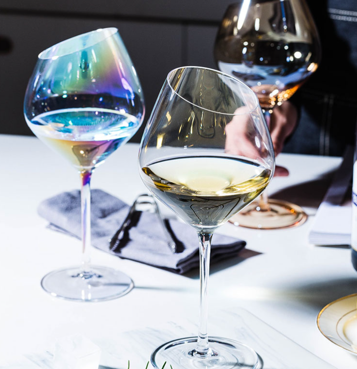 Elegant European Crystal Wine Glass