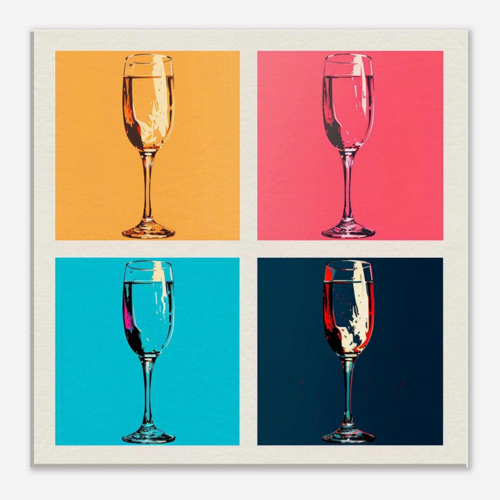 champagne wine glass wall decor
