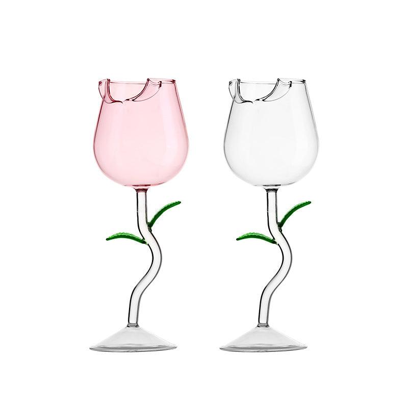 Blossom Stem Decorative Wine Glasses: Toast to Nature's Beauty