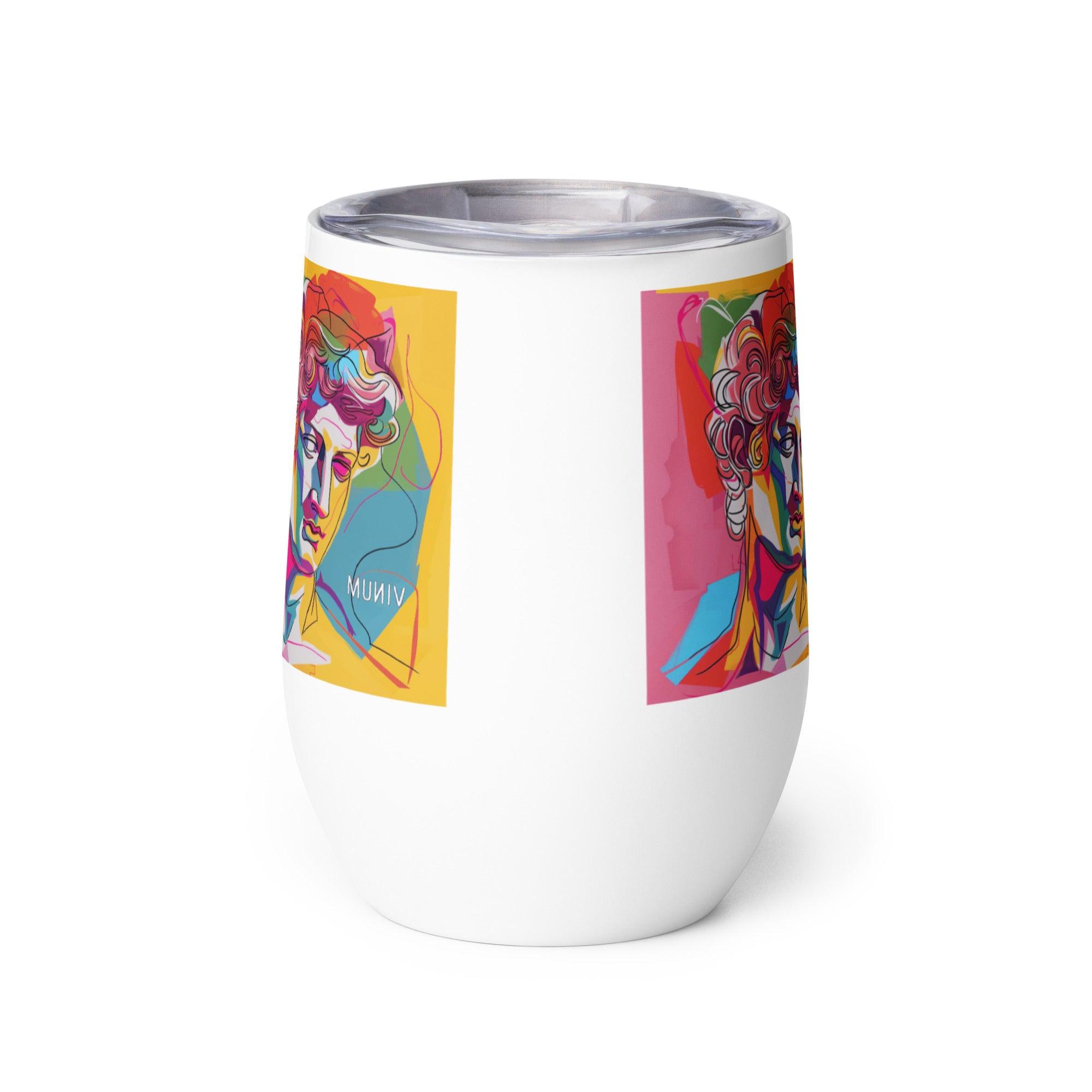 Bacchus-Inspired Artistic Stainless Steel Wine Tumbler - SOMM DIGI