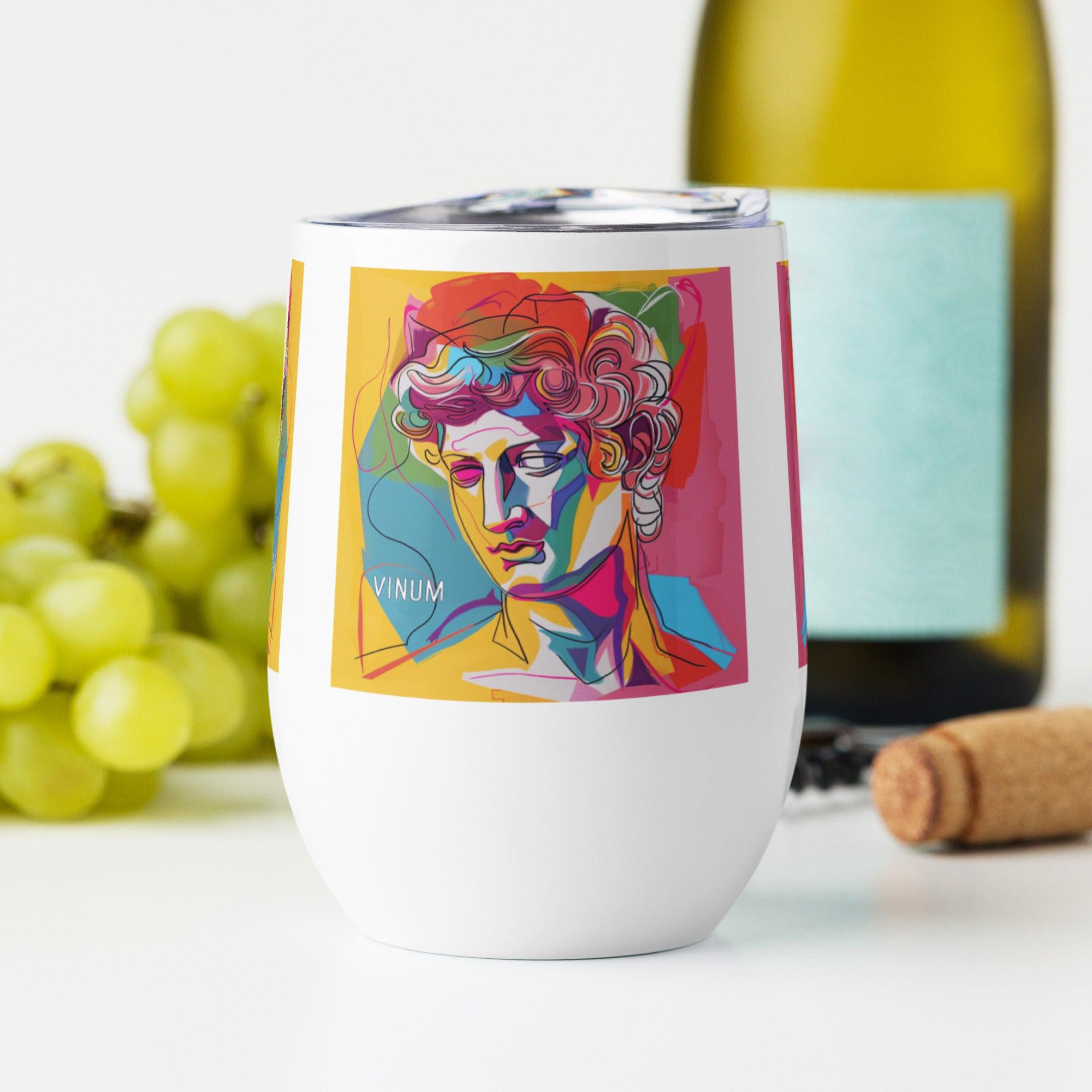 Bacchus-Inspired Artistic Stainless Steel Wine Tumbler - SOMM DIGI