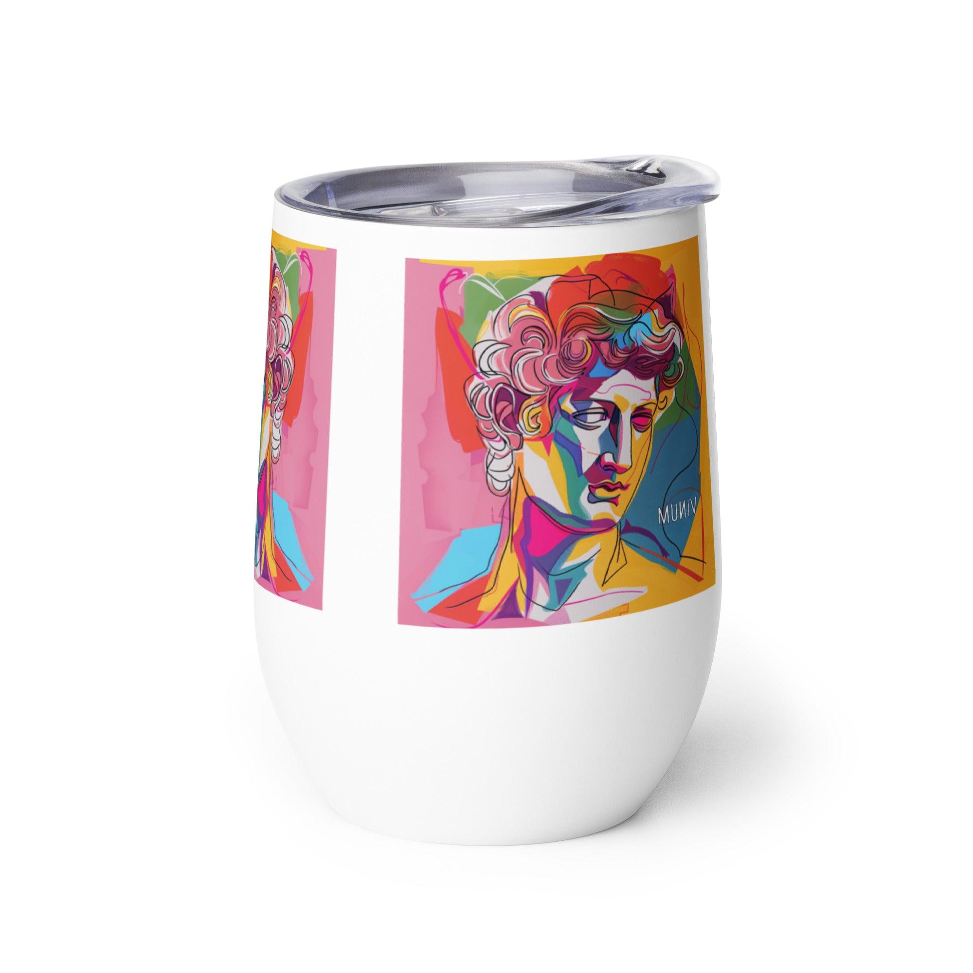 Bacchus-Inspired Artistic Stainless Steel Wine Tumbler - SOMM DIGI