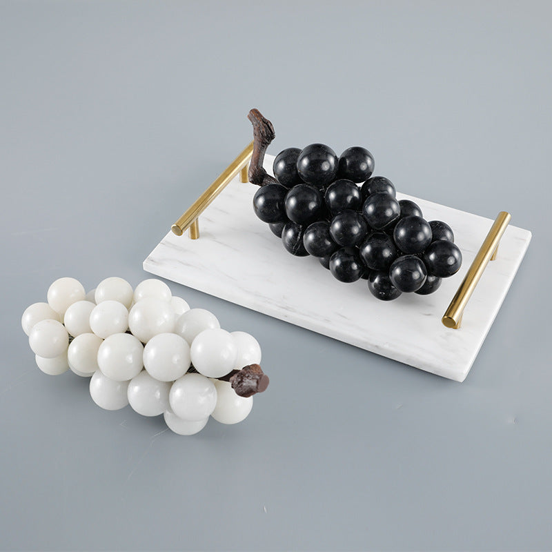 Marble Grape Cluster Ornament | Elegant Wine Bar and Cellar Decor