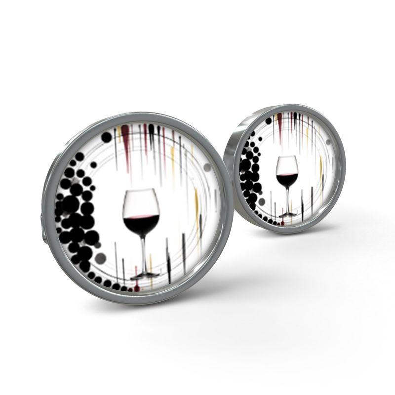 Enophile Elegance - Exclusive Silver Wine Cufflinks - SOMM DIGI