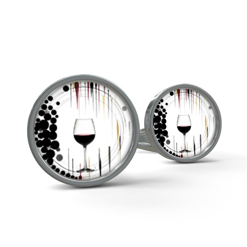 Enophile Elegance - Exclusive Silver Wine Cufflinks